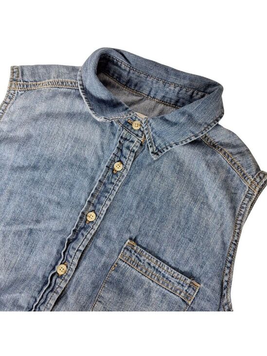 Universal Thread Pants - Universal Thread Denim Romper Sleeveless Blue Large